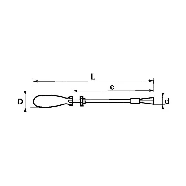 Tournevis Pose-Vis Pour Fente 3X100 Mm Sam Outillage 267-P-3