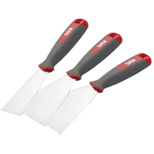 Spatule De Peintre 30 Mm - 50 Mm - 70 Mm - Jeu De 3 Sam Outillage Sp-J3