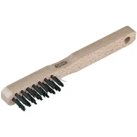 Brosse Metallique 3 Rangs Manche Bois