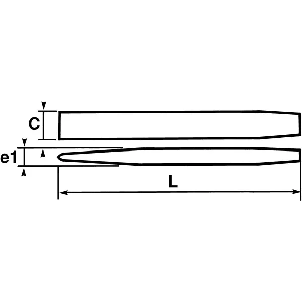 Burin Profil Constant 200 Mm Avec Clip Inox Fme Sam Outillage 3-200-A-Fme