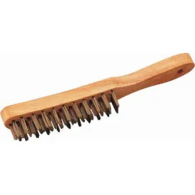 Brosse Metallique 4 Rangs Manche Bois Sam Outillage 912-B2