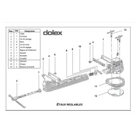 Vis de réglage pour étau 87 DOLEX - PDVISREGL6