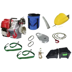 Kit de tirage forestier PCW4000 à essence force 1000 KG Portable Winch POW-PCW4000-FK