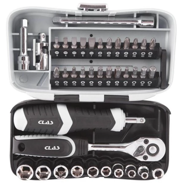 Coffret Mini Cliquet 1/4", Douilles, Embouts (39PCS) CLAS - OS 1050