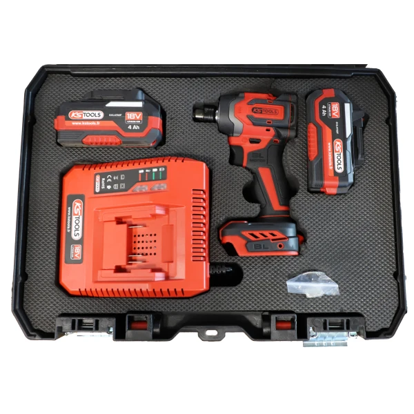 Visseuse à Chocs Brushless 1/2'' 230 NM en Coffret, 2 Batteries 18V 4Ah KS TOOLS - 515.4745F