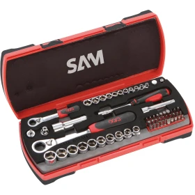 Cliquets Et Douilles Traversantes En Coffret SAM Outillage - CP-61N