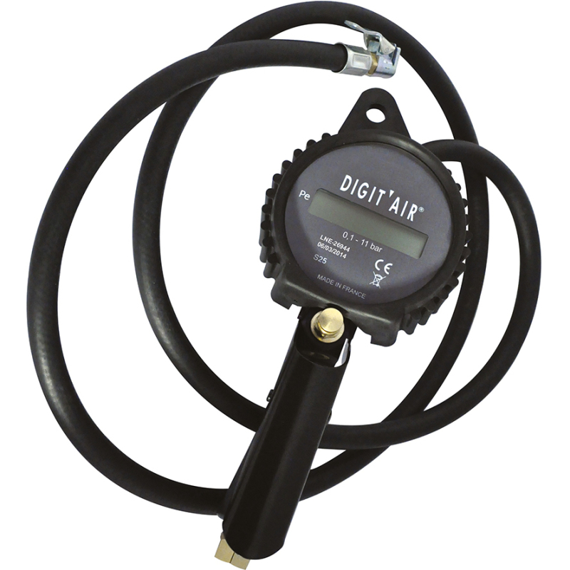 Pistolet De Gonflage Digital Schrader Basse Pression - Gamme 0.1 à 11 Bars, Modèle 19000-D-BP, Neuf