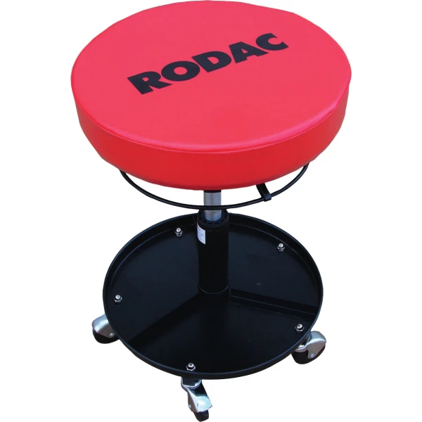 Tabouret D'Atelier A Roulettes - Siege Rouge - Cap. 90 Kg SAM Outillage - TL3010N