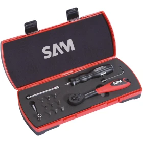 Tournevis Dynamometrique 1/4'' Et Embouts Vissage - Coffret SAM Outillage - T-42J1