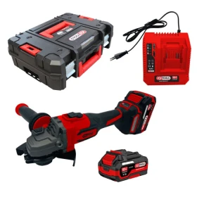 Meuleuse d'Angle Brushless en Coffret, 2 Batteries 18V 4Ah KS TOOLS - 515.4735F