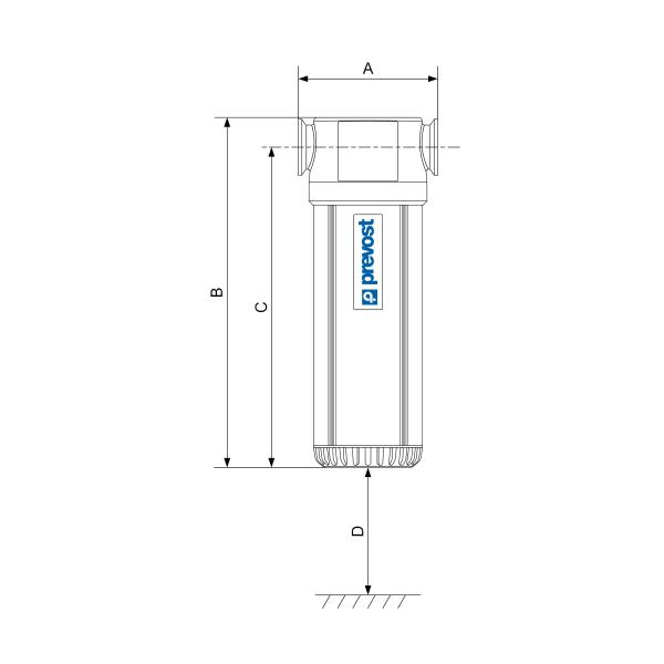 Séparateur d'eau cyclonique à purge à flotteur Prevost MSC 300