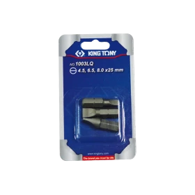 Jeu D'Embouts Tournevis À Fente (4.5,6.5,8Mm)- 3 Pièces King Tony - 1003LQ