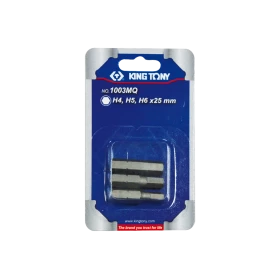 Jeu D'Embouts De Vissage 1/4" 6Pans (H4,H5,H6) - 3 Pièces King Tony - 1003MQ