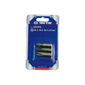 Jeu D'Embouts De Vissage 1/4" Phillips® (N°1,N°2,N°3) - 3 Pièces King Tony - 1003PQ