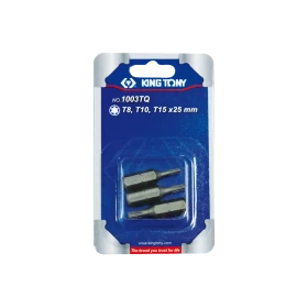 Jeu D'Embouts De Vissage 1/4" Torx® (T8,T10,T15) - 3 Pièces King Tony - 1003TQ