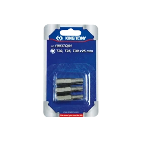 Jeu D'Embouts De Vissage 1/4" Torx® (T20,T25,T30) - 3 Pièces King Tony - 1003TQ01