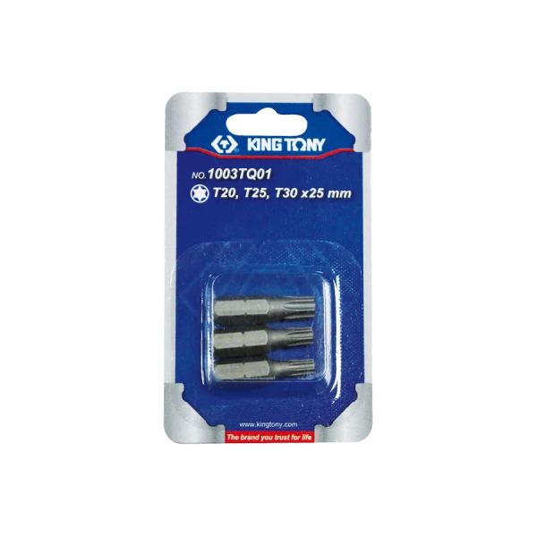 Jeu D'Embouts De Vissage 1/4" Torx® (T20,T25,T30) - 3 Pièces King Tony - 1003TQ01
