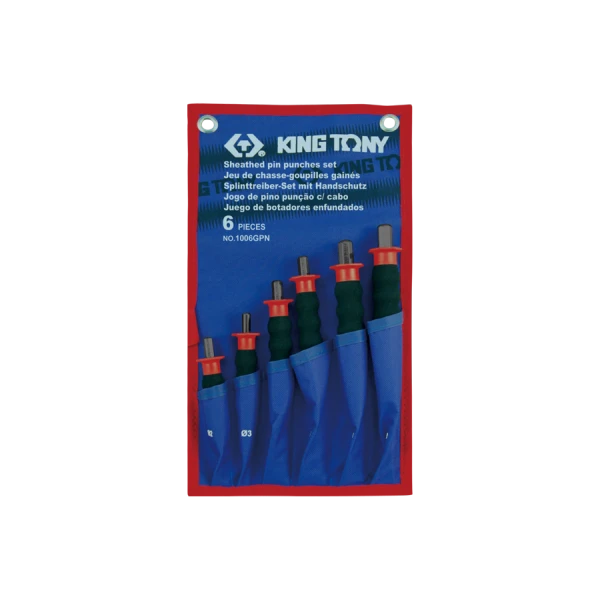 Jeu De 6 Chasse-Goupilles Gainés 2-3-4-5-6-8Mm Finition Brunie King Tony - 1006GPN