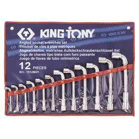 Jeu De 12 Clés À Pipe Débouchées De 8 À 24Mm 6X6Pans King Tony - 1912MR1