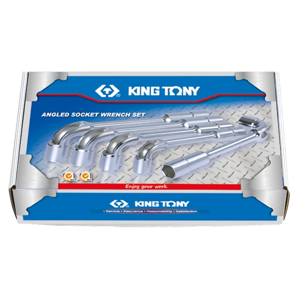 Jeu De 16 Clés À Pipe 8 À 19,21,22,23,24Mm 6X6Pans King Tony - 1916MR
