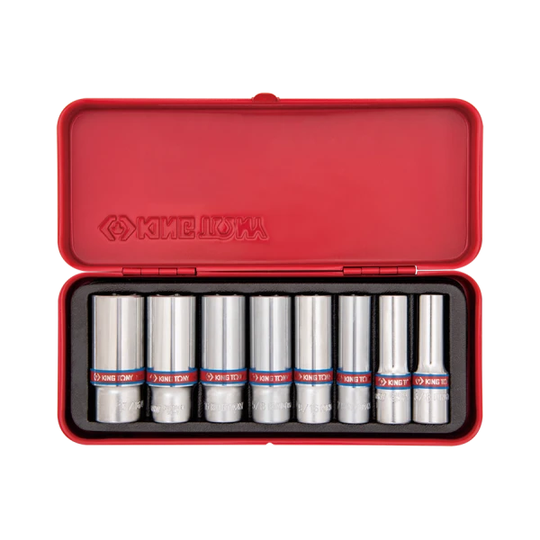 Coffret 3/8"  8 Pièces Sae King Tony - 3508SR
