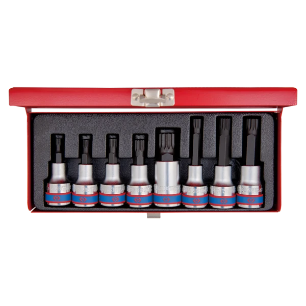 Coffret De Douilles 1/2" Spline  M5-6-8-10-16 King Tony - 4128PR