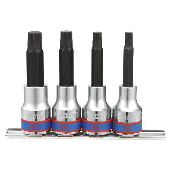 Jeu De 4 Douilles 1/2" Spline M6-M8-M10-M12 King Tony - 4136PR