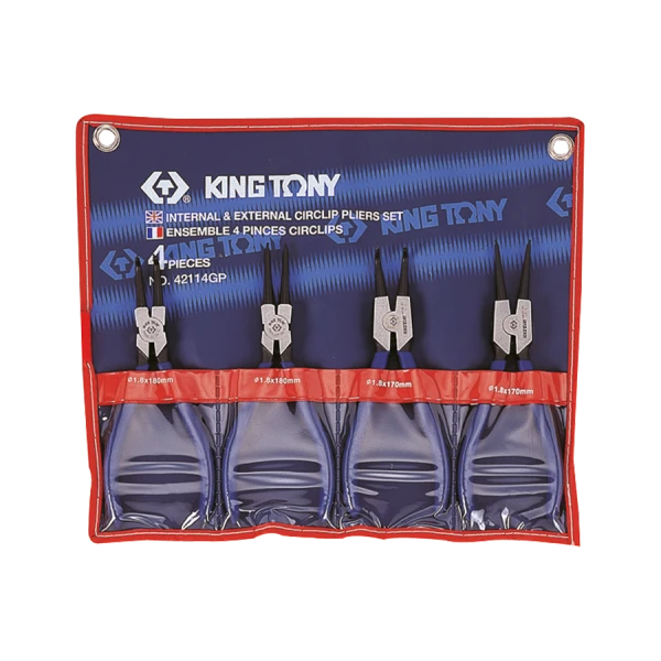 Trousse De 4 Pinces Circlips King Tony - 42114GP