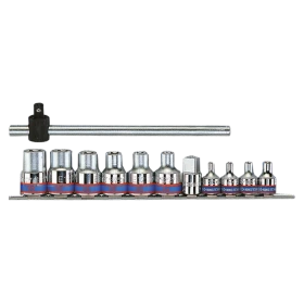 Jeu De 12 Douilles Torx Sur Rail King Tony - 7112PR