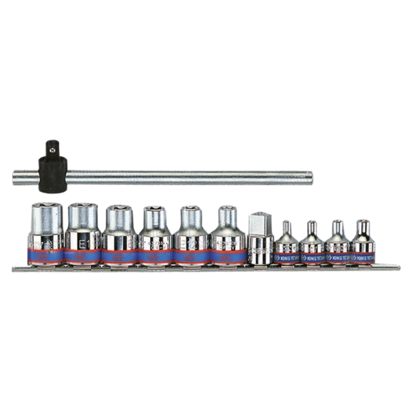 Jeu De 12 Douilles Torx Sur Rail King Tony - 7112PR