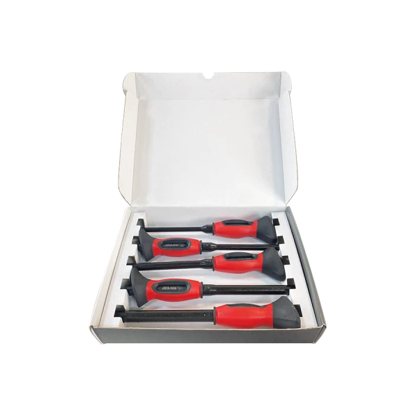 Coffret Carton De 5 Chasses-Axes En Acier Avec Poignée Bi-Matière King Tony - 76629P