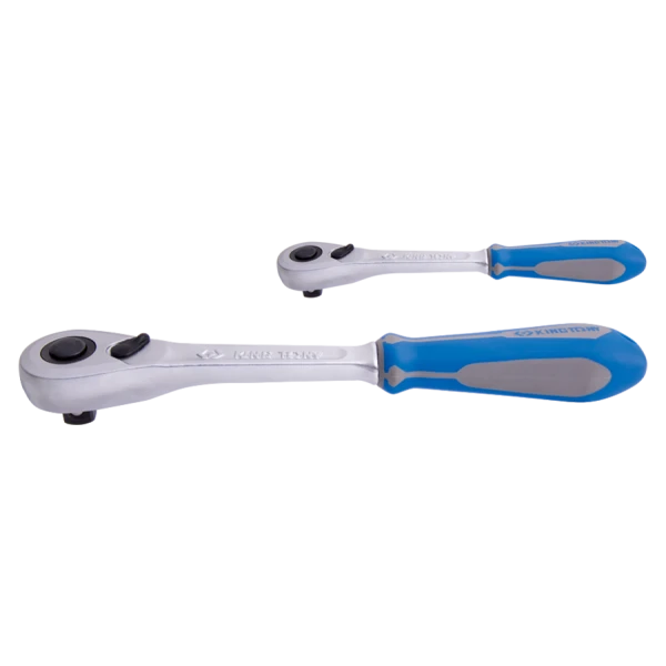 Jeu De 2 Cliquets 1/4"+1/2" 90 Dents "Push Button" King Tony - 7773GS
