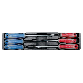 Thermoformé 6 Tournevis Plats Et Phillips King Tony - 930106MR