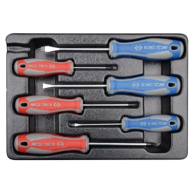 Thermoformé De 6 Tournevis Ph 0X60-1X80-2X100- Plats 3X75-5.5X100-6.5 King Tony - 931106MR