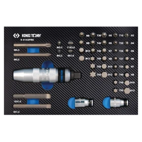 Module Mousse + Pp  43 Pièces Tournevis À Frapper + Embouts King Tony - 94143FRE