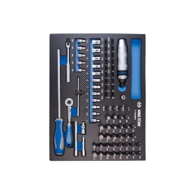 Module Mousse + Pp  82 Pièces Douilles 1/4" Et Accessoires King Tony - 97582MRE