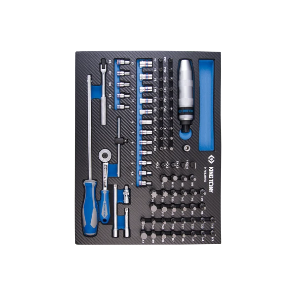 Module Mousse + Pp  82 Pièces Douilles 1/4" Et Accessoires King Tony - 97582MRE