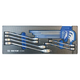 Module Mousse + Pp 15 Pièces Clés Mâles Et Clés À Tuyauter King Tony - 990135MRE