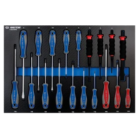 Module Mousse + Pp 19Pcs Tournevis Et Outils De Frappe King Tony - 990319PRE