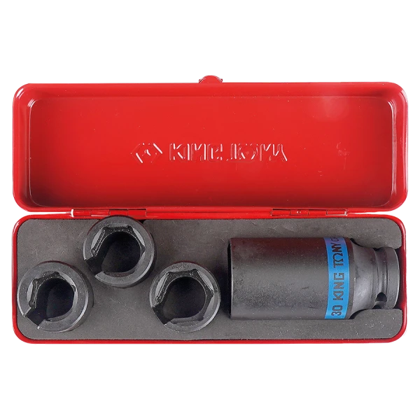 Coffret De Douilles 1/2" Pour Sonde Lambda - 4 Pièces King Tony - 9AJ014