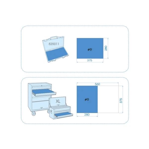 Module Mousse + Pp 10 Pièces Tournevis  King Tony - 931110MRE