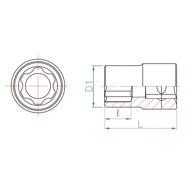 Douille À Choc Tournevis Ribe 1/2 12 Mm Pour Nissan King Tony - 9AW4901