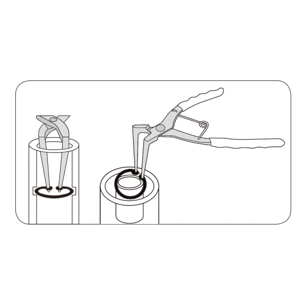 Pince À Circlips Intérieurs Coudée À 90° 175Mm Pointes Longues King Tony - 68HB07L