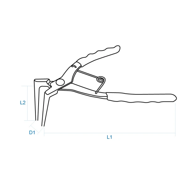 Pince À Circlips Intérieurs Coudée À 90° 175Mm Pointes Longues King Tony - 68HB07L