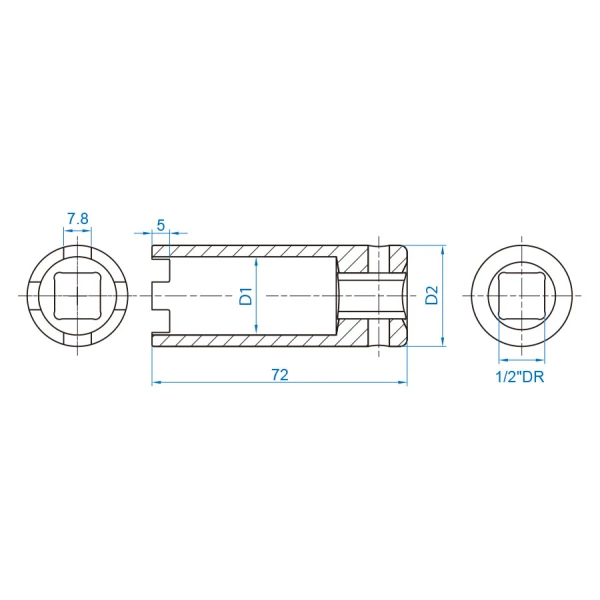 Douille 1/2" De Soupape D'Injection Diesel - Man & Benz King Tony - 9AN43