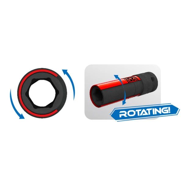 Jeu De 4 Douilles 1/2" À Chocs Pour Jantes Alu 15-17-21-22Mm King Tony - 44904MP