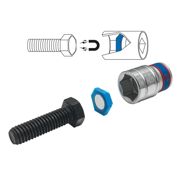 Jeu D'Inserts Magnétiques Pour Douilles 8-19Mm - 10 Pièces King Tony - 91000M