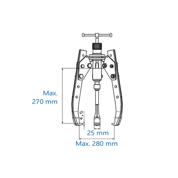 Extracteur Hydraulique 3 Griffes Articulées "Autocentrées" 8T King Tony - 79637308ALTH