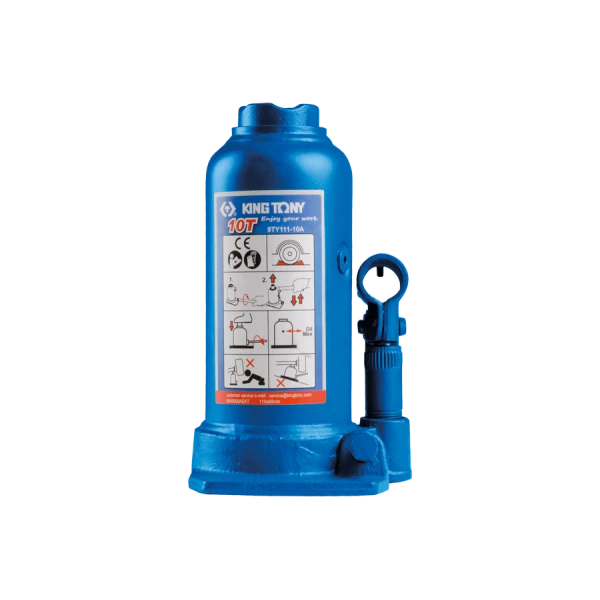 Cric Bouteille Hydraulique À Vérin 1 Étage Et Rehausse - Colonne 10T King Tony - 9TY11110A