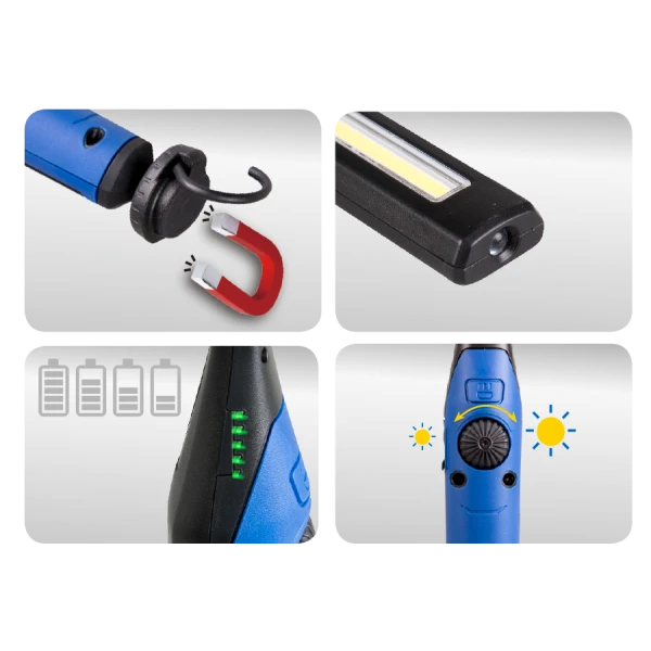 Lampe D'Inspection Slim Rechargeable 7W Cob Support Magnétique King Tony - 9TA262AA